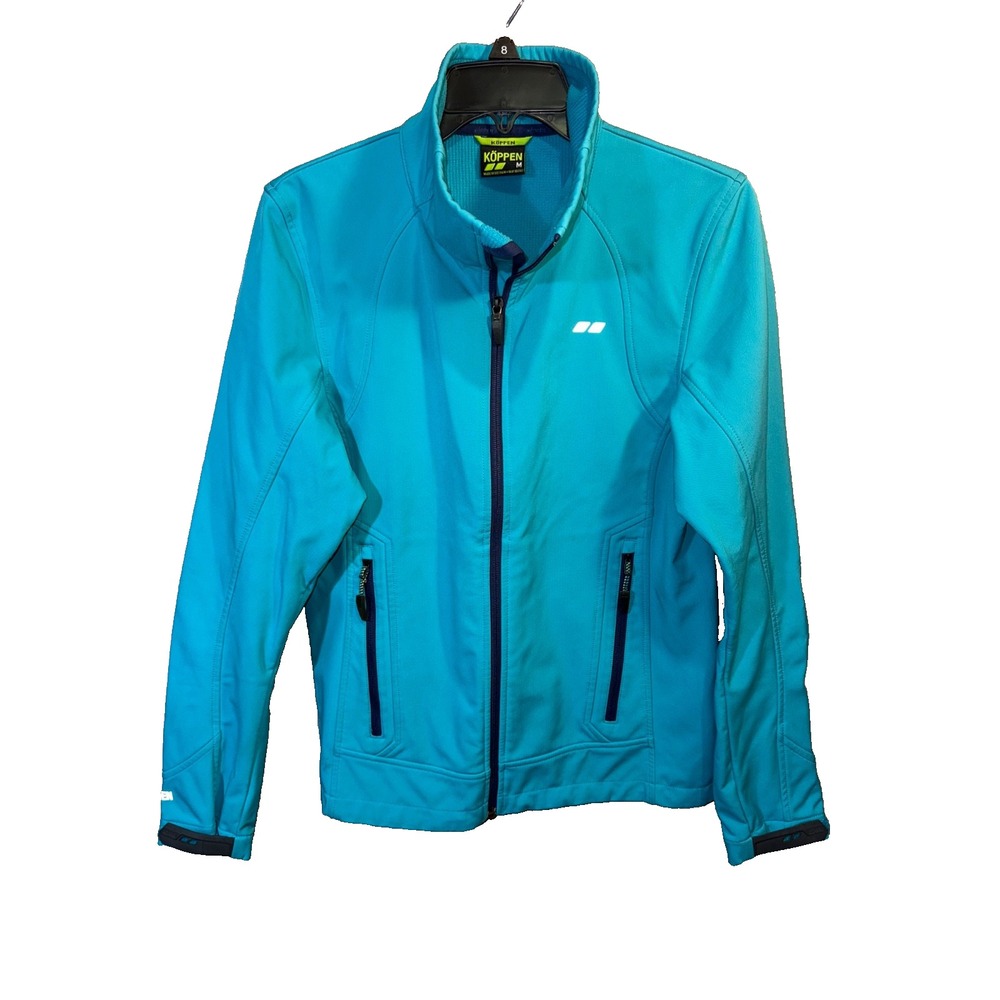 Koppen Tundra Biome Soft Shell Caribbean Sea/teal navy Blue Jacket! Size M women